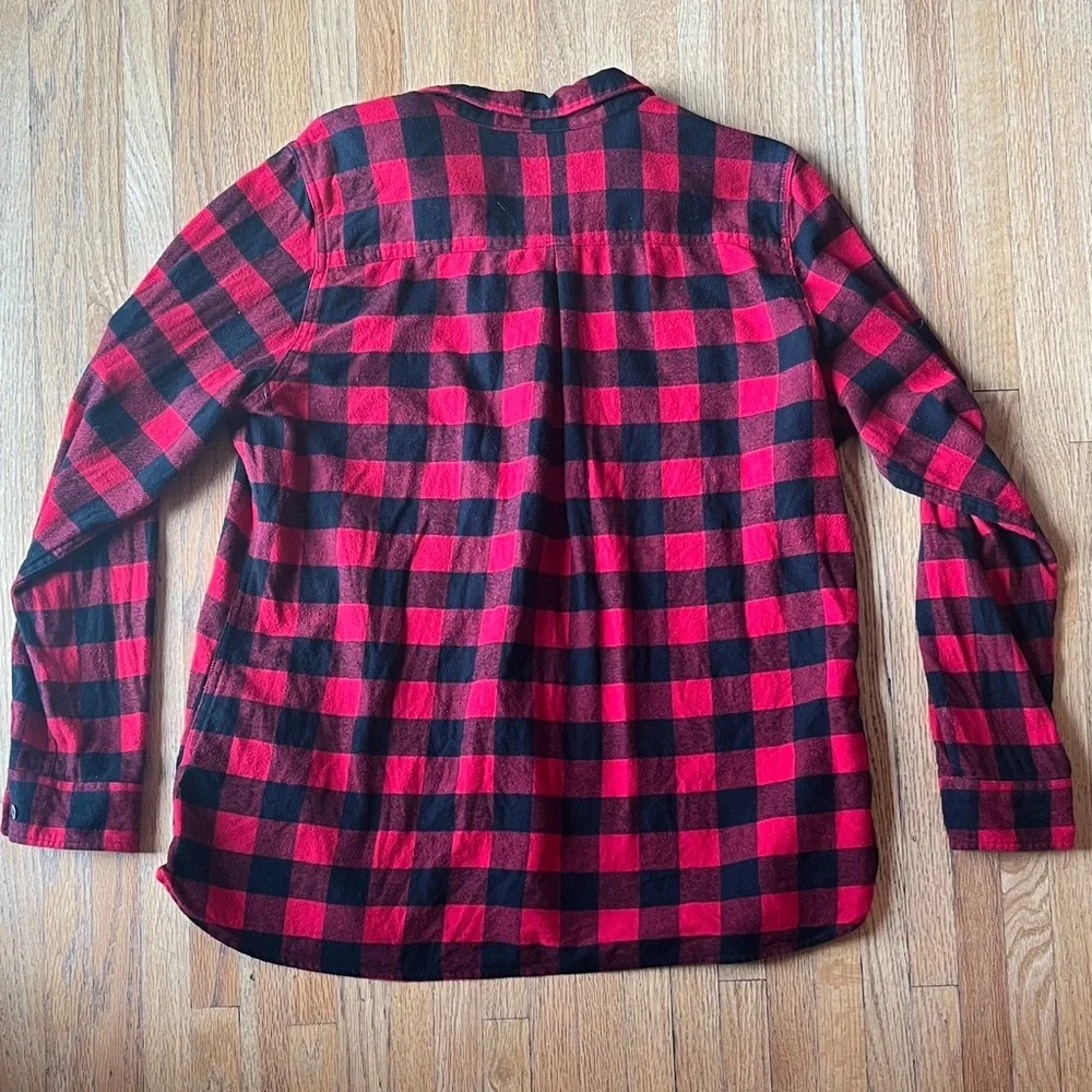Woolrich Red and Black Plaid Flannel Shirt - Picture 5 of 5